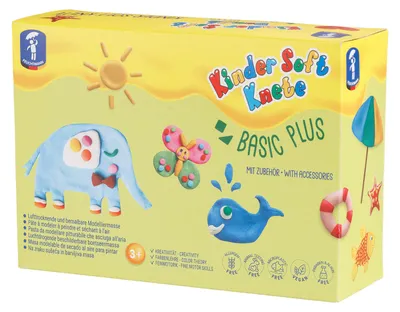 Produktbild von Feuchtmann Knete Set - weiche Kinderknete mit Zubehör - kreatives Spielzeug