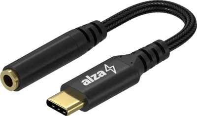 Produktbild von AlzaPower USB-C (M) auf 3,5-mm-Klinkenstecker (F) 0,1 m schwarz