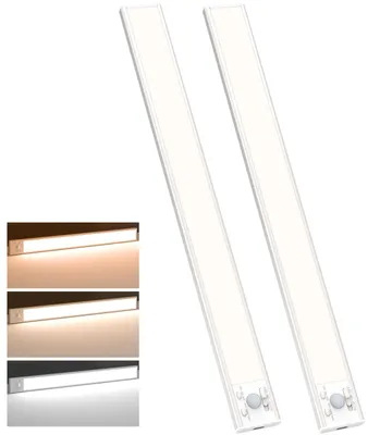 LED-Kastlamp mit Bewegungsmelder, dimmbar, 3 Farben, 2er-Set