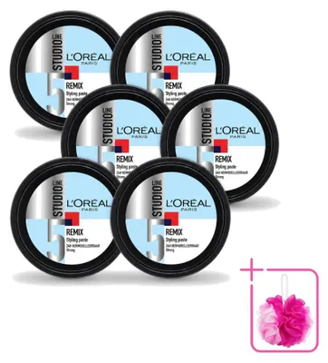 Produktbild von 6 x L'Oréal Paris Studio Line Remix Styling Paste - Starke Fixierung - 150 ml - Sparpackung - 6 Stücke