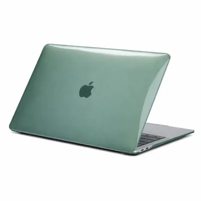 Produktbild von Schutzhülle für Apple MacBook NEO 13" (18 Pro) 2026 Hülle Case Hardcase 2-Teilig A3404 Tasche Etui Rutschfeste Gummifüße - Dunkelgrün