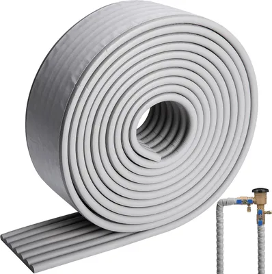 Productafbeelding van 8 cm x 5 m buisisolatie schuim, zelfklevend, voor buisbescherming