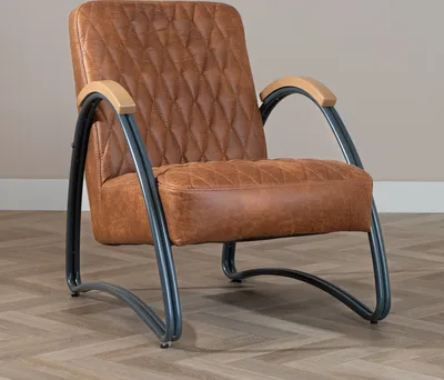 Produktbild von Bronx71 Ledersessel Ivy Industrial Design cognac