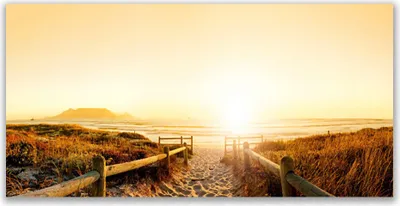 Produktbild von Tulup Leinwand-Bilder 120x60 Wandbild Canvas Kunstdruck Fußpfad Landschaft