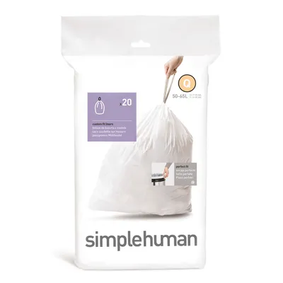 Obrázek produktu pro simplehuman Code Q, 50 l, Bílá, Plast, 828 mm, 637 mm, 20 kusů