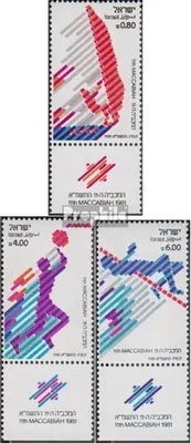 Produktbild von Briefmarken Israel 1981 Mi 852-854 mit Tab (kompl.Ausg.) postfrisch Makkabiade
