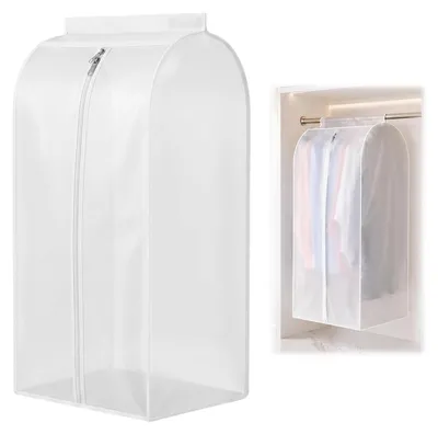 Produktbild von Kleiderschutzhülle transparent mit Reißverschluss 80 x 50 x 120 cm PEVA