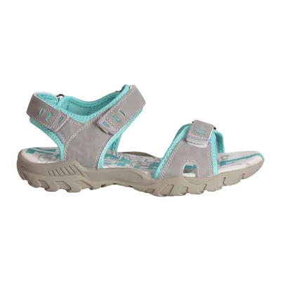 Produktbild von PDQ Damen Sport Sandale / Trekkingsandale mit Klettverschluss DF437 (6 UK/39 EU) (Hellgrau/Mint)