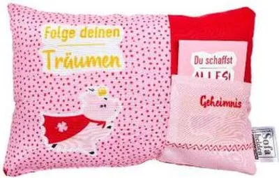 Produktbild von Geschenk-Kissen mit Karte, Glückshelden, Folge Deinen Träumen
