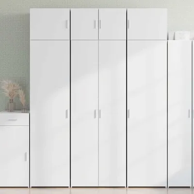 Image de vidaXL Armoire haute blanc 70x42,5x225 cm Bois composite