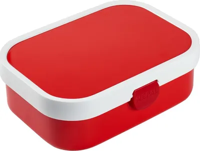 Produktbild von Mepal Brotdose Campus - Bento Box für Kinder - Brotdose mit Fächern & Gabel - Meal Prep Box mit Clip-Verschluss - BPA-frei & Spülmaschinenfest - 750 ml - Rot