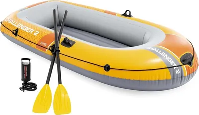 Produktbild von INTEX 66312NP Schlauchboot Challenger 2 Set mit Pumpe und Paddeln Boot 2er
