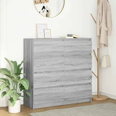 Zdjęcie produktu dla vidaXL Kredens szary Sonoma 100x35x99 cm Materiał drewnopochodny