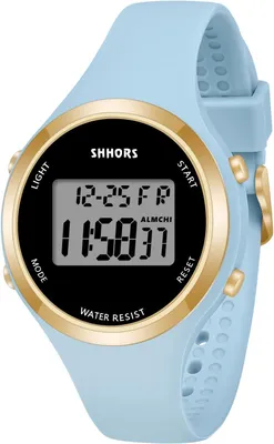 Produktbild von Digitaluhren mit Silikonarmband, Uhren mit Wecker, Stoppuhr, LED-Licht, Datum, Sportlich, Elegant, Weitwinkel, Casual Armbanduhr für Jungen & Mädchen