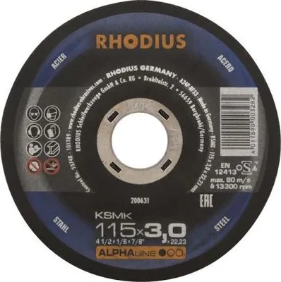 Produktbild von Rhodius Trennscheibe KSMK 115x3,0x22,23mm Stahl Alphaline - 200631