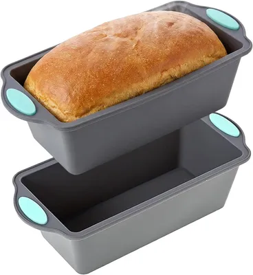Obrázok produktu pre Formy na chlieb s nepriľnavým povrchom, silikónové formy na pečenie, 2 kusy, rozmery: 20 x 9 x 4 x 5 x 6 cm, určené na prípravu chleba, koláčov a dezertov v kuchyni