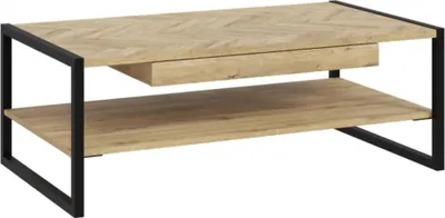 Produktbild von Couchtisch SOLLETICO Bartex-Eiche Nachbildung mit Fischgrät-Design