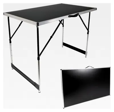 Produktbild von Klappbarer Tapeziertisch, Arbeitstisch, Höhenverstellbarer Mehrzwecktisch 100x60 cm, Multifunktionstisch bis 40 kg belastbar
