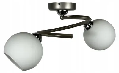 Obrázok produktu pre Euro-Lamp Stropná lampa Mario 2, saténový biely tienidlo, 2×60 W, VÝROBCA
