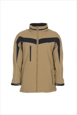 Produktbild von Planam  Plaline Softshelljacke sand/schwarz Gr. 4XL, 2704068