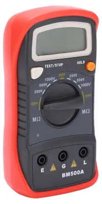 Zdjęcie produktu dla Cyfrowy miernik izolacji z wyświetlaczem LCD, zakres pomiarowy do 1999 MΩ