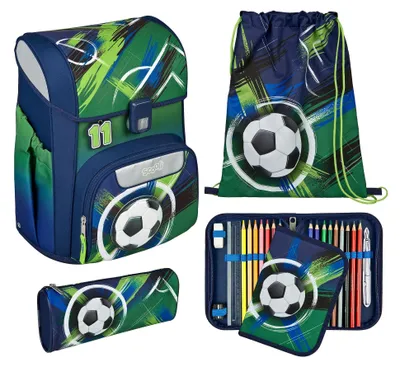 Produktbild von Scooli EasyStart Schulranzen-Set 5-teilig Soccer Champ grün