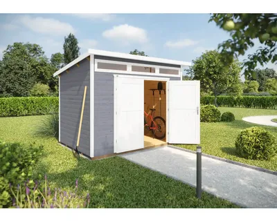 Produktbild von weka Gartenhaus Limmen 264, 21 mm, Doppeltür - B x T x H - 330.00 x 285.00 x 239.00 - Carbongrau