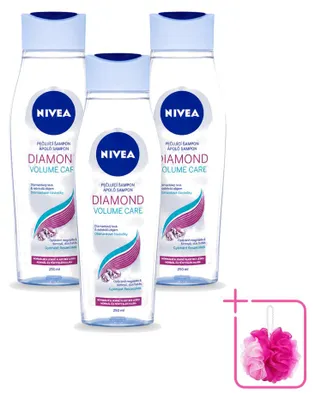 Produktbild von 3 x NIVEA Diamond Volume Care Shampoo - 250 ml - Sparpackung - 3 Stücke