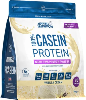 Imagen del producto de Caseína - Applied Nutrition - Proteína de Caseína 100% (900g) - Sabor Crema de Vainilla