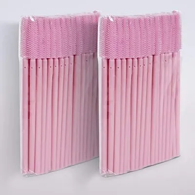 Produktbild von Wimpernverlängerung mit Silikon-Wimpernbürsten, pink, 50-200 Stück, Stück: 100