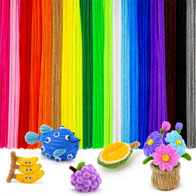 Produktbild von Pfeifenreiniger - 200 Stück in 20 Farben - Bastelbedarf für Kunst- und Bastelprojekte - 30 cm x 6 mm