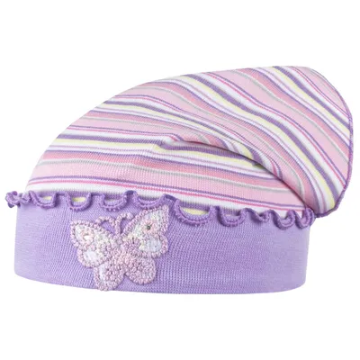 Produktbild von Mädchen Kopftuch Dreiecktuch Mütze Sommer Schmetterling, Gr. 48-50 Flieder