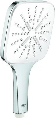 Produktbild von GROHE Handbrause Rainshower SmartActive 130 Cube 26551, Brauseboden moon white, 3 Strahlarten, moon white/chrom