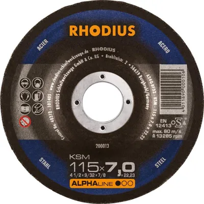 Image de Rhodius Meule KSM 115x7,0x22,23mm Acier Alphaline - 200013