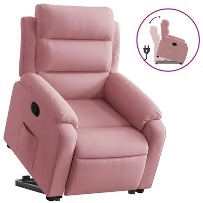 Obrázok produktu pre Relaxačné kreslo so stojanom na pomoc Ružový zamat