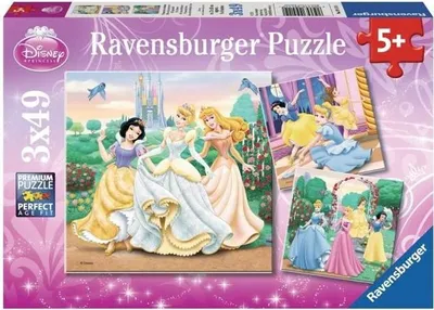 Immagine prodotto di Puzzle, 3x49 pezzi, Principesse Disney, Dai 5 anni in su, Ravensburger