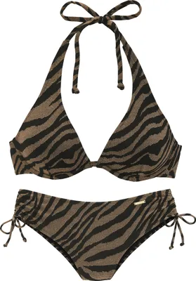 Produktbild von Bruno Banani Bügel-Bikini schwarz-gold Größe 36 Cup F