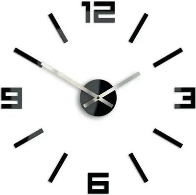 Produktbild von ModernClock, Wanduhr Arabisch Schwarz 50cm, DIY, wanduhr modern, Quarzuhr, acrylglas