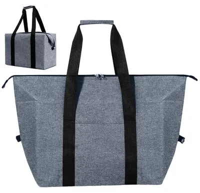 Immagine prodotto di Borsa termica grande, pieghevole, isolante, portatile, grigia, capacità 20 litri