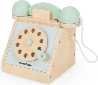 Immagine prodotto di Telefono retrò in legno - menta