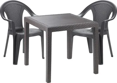 Produktbild von Gartengarnitur Sitzgarnitur Bistrogarnitur Gartenmöbel 3tlg Anthrazit