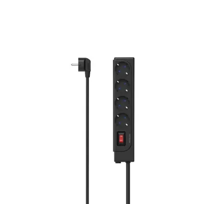 Produktbild von Hama 00223166, 1,5 m, Drinnen, Abgewinkelt, Kunststoff, Schwarz, 4 AC-Ausgänge