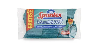 Obrázek produktu pro Spontex, Scrub&Flex houbička 2+1
