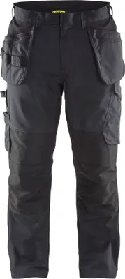 Produktbild von Blakläder Service Bundhose mit Stretch und Nageltaschen 1496 1330 in div. Farben, Farbe:schwarz/dunkelgrau, Größe:D100 (D25)
