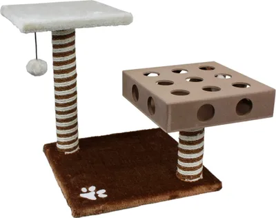 Produktbild von 10742 Kratzbaum Kletterbaum Spielbaum für Katzen, Teppich & Sisal von Elmato