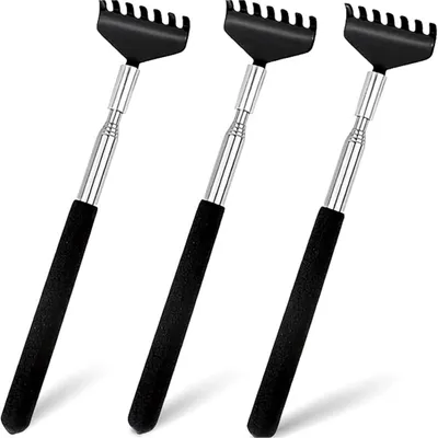 Produktbild von 3er Rückenkratzer Set - Stabil & ausziehbar mit breiter Kratzfläche für effektive Linderung von Juckreiz - Massagegerät & Rückenkrauler