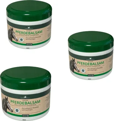 Produktbild von 3x500 ml Herbamedicus Pferde Balsam Horse Balm kühlt und entspannt