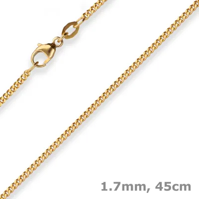 1-7mm-Panzerkette-aus-750-Gelbgold-45cm-mit-Zwischenöse