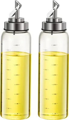 Produktbild von Olivenölflasche 500 Ml, Edelstahl-Öldosierer, Glasflasche Für Barbecue Und Kochen