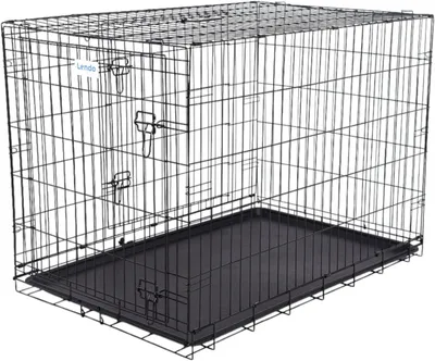 Imagen del producto de Jaula plegable para mascotas, de acero, 107x28x78 cm, que ahorra espacio